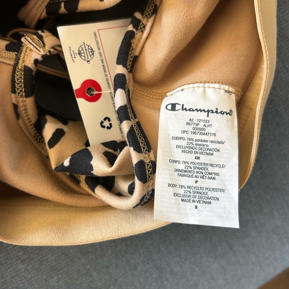 NWT! Champion Women’s Leopard Rose Athletic Sports Bra Size Small - Picture 8 of 12